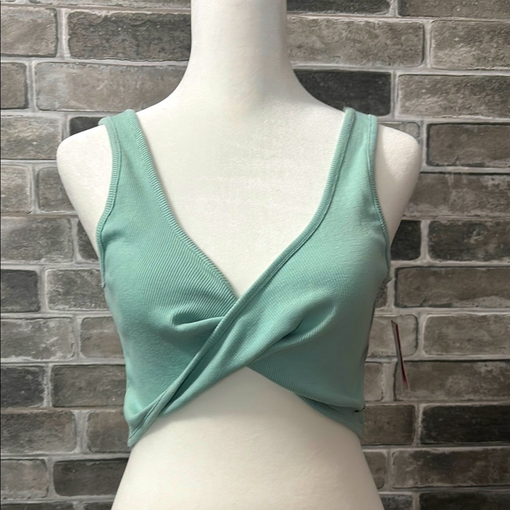Roxy Mint Green Wrap Crop Top